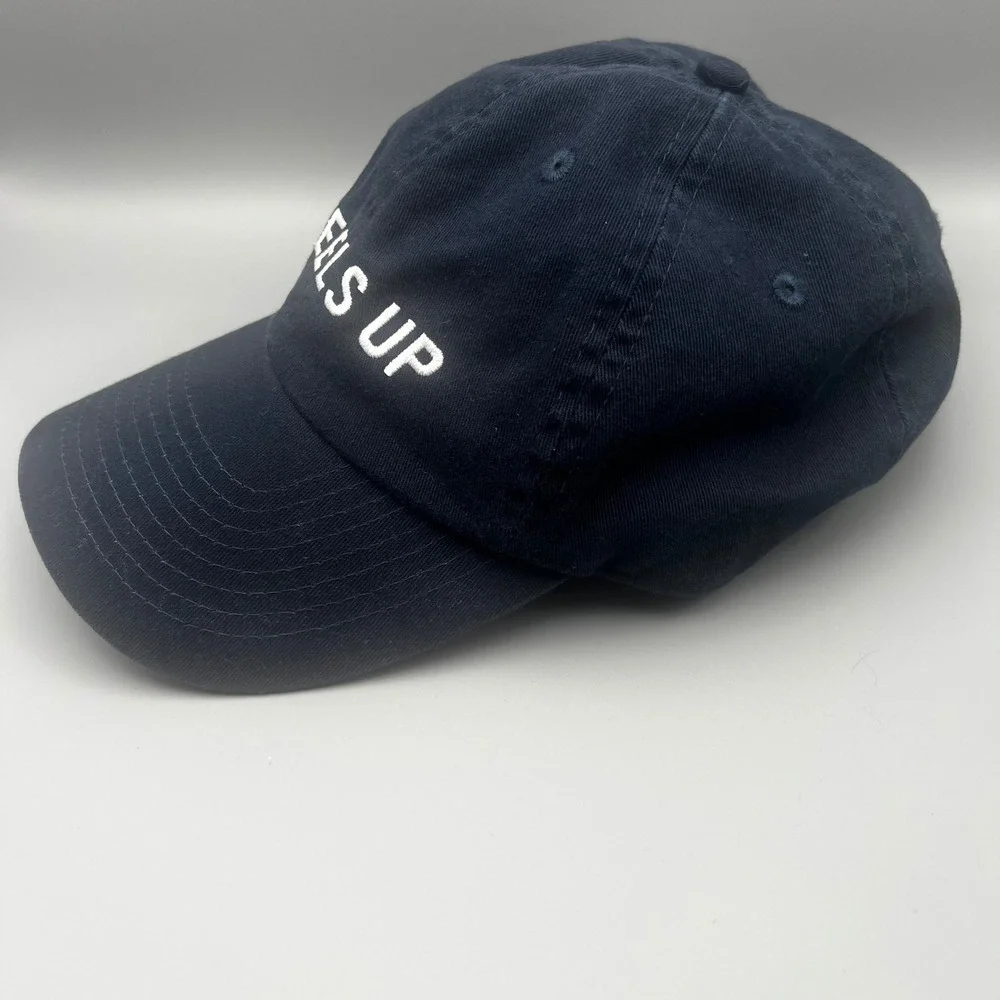 Wheels Up Private Aviation Baseball Cap Navy Blue Cotton Adjustable Hat 8760 USA